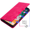 Leather Folio Wallet Case for iPhone 16 Pro Max - Hot Pink