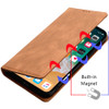 Leather Folio Wallet Case for iPhone 16 Pro Max - Brown