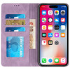 Leather Folio Wallet Case for iPhone 16 - Purple