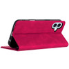 Leather Folio Wallet Case for iPhone 16 Plus - Hot Pink