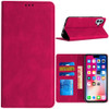 Leather Folio Wallet Case for iPhone 16 Plus - Hot Pink