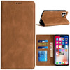 Leather Folio Wallet Case for iPhone 16 Plus - Brown