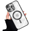 Electroplated Clear MagSafe Case with Camera Lens Protector for iPhone 16 Pro - Black