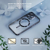 Electroplated Clear MagSafe Case with Camera Lens Protector for iPhone 16 Pro - Black
