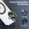 Electroplated Clear MagSafe Case with Camera Lens Protector for iPhone 16 - Black