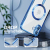 Electroplated Clear MagSafe Case with Camera Lens Protector for iPhone 16 - Blue