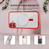 Electroplated Clear MagSafe Case with Camera Lens Protector for iPhone 16 - Red