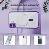 Electroplated Clear MagSafe Case with Camera Lens Protector for iPhone 16 - Purple