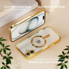 Electroplated Clear MagSafe Case with Camera Lens Protector for iPhone 16 - Gold