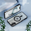 Electroplated Clear MagSafe Case with Camera Lens Protector for iPhone 16 Plus - Black