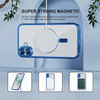 Electroplated Clear MagSafe Case with Camera Lens Protector for iPhone 16 Plus - Blue