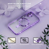 Electroplated Clear MagSafe Case with Camera Lens Protector for iPhone 16 Plus - Purple