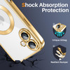 Electroplated Clear MagSafe Case with Camera Lens Protector for iPhone 16 Plus - Gold