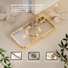 Electroplated Clear MagSafe Case with Camera Lens Protector for iPhone 16 Plus - Gold