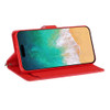 Extra Series Essential Leather Wallet Stand Case for iPhone 16 Pro Max - Red