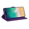 Extra Series Essential Leather Wallet Stand Case for iPhone 16 Pro Max - Purple