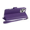 Extra Series Essential Leather Wallet Stand Case for iPhone 16 Pro Max - Purple