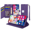 Extra Series Essential Leather Wallet Stand Case for iPhone 16 - Purple