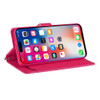 Extra Series Essential Leather Wallet Stand Case for iPhone 16 - Pink