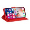 Extra Series Essential Leather Wallet Stand Case for iPhone 16 Plus - Red