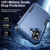 Military Grade TUFF Hybrid Armor Case for iPhone 16 - Blue