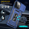 Military Grade Ring Holder Case with Camera Lens Cover for iPhone 16 Pro Max - Navy Blue