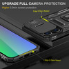 Military Grade Ring Holder Case with Camera Lens Cover for iPhone 16 Pro - Black