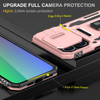 Military Grade Ring Holder Case with Camera Lens Cover for iPhone 16 Pro - Rose Gold