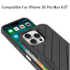 Military Grade Noble Hybrid Armor Case for iPhone 16 Pro Max - Black