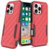 Military Grade Noble Hybrid Armor Case for iPhone 16 Pro Max - Red