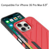 Military Grade Noble Hybrid Armor Case for iPhone 16 Pro Max - Red