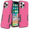 Military Grade Noble Hybrid Armor Case for iPhone 16 Pro - Hot Pink