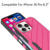 Military Grade Noble Hybrid Armor Case for iPhone 16 Pro - Hot Pink