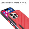 Military Grade Noble Hybrid Armor Case for iPhone 16 Pro - Red