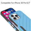 Military Grade Noble Hybrid Armor Case for iPhone 16 Pro - Sky Blue
