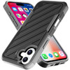Military Grade Noble Hybrid Armor Case for iPhone 16 - Black Grey