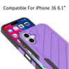 Military Grade Noble Hybrid Armor Case for iPhone 16 - Purple