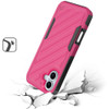 Military Grade Noble Hybrid Armor Case for iPhone 16 - Hot Pink