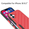 Military Grade Noble Hybrid Armor Case for iPhone 16 - Red