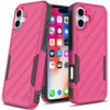 Military Grade Noble Hybrid Armor Case for iPhone 16 Plus - Hot Pink