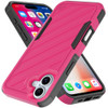 Military Grade Noble Hybrid Armor Case for iPhone 16 Plus - Hot Pink