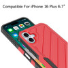Military Grade Noble Hybrid Armor Case for iPhone 16 Plus - Red