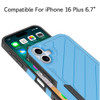 Military Grade Noble Hybrid Armor Case for iPhone 16 Plus - Sky Blue