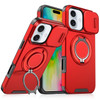 Dual Layer MagSafe Case with Rotating Stand and Privacy Camera Cover for iPhone 16 - Red