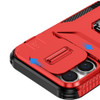 Combat Tough Series Ring Holder Case with Camera Lens Cover for iPhone 16 Pro Max - Red