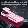 Combat Tough Series Ring Holder Case with Camera Lens Cover for iPhone 16 - Pink