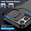 Combat Tough Series Ring Holder Case with Camera Lens Cover for iPhone 16 - Black