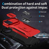 Combat Tough Series Ring Holder Case with Camera Lens Cover for iPhone 16 Plus - Red