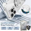 Vivid Hybrid MagSafe Case with Rotating Ring Stand for iPhone 16 Pro Max - Clear