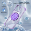 Vivid Hybrid MagSafe Case with Rotating Ring Stand for iPhone 16 Pro Max - Purple